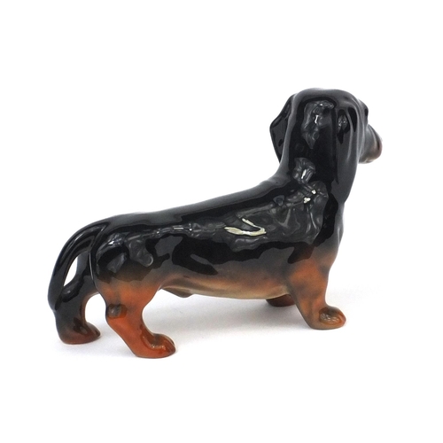 2121 - Beswick model of a Dachshund, factory marks to the base, 23cm in length