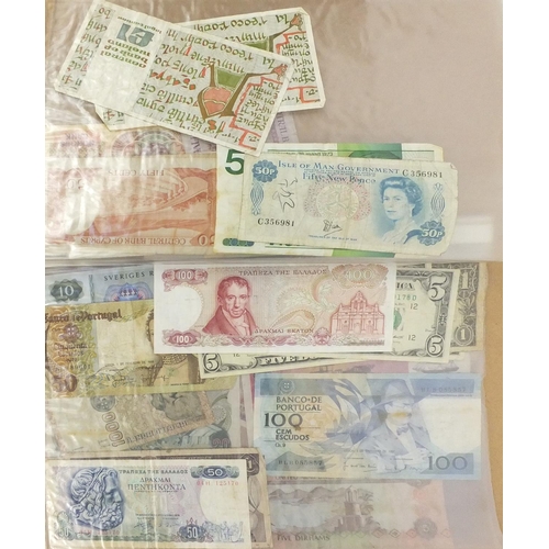 311 - Large collection of World bank notes, including Honk Kong United, States of America and the Middle E... 