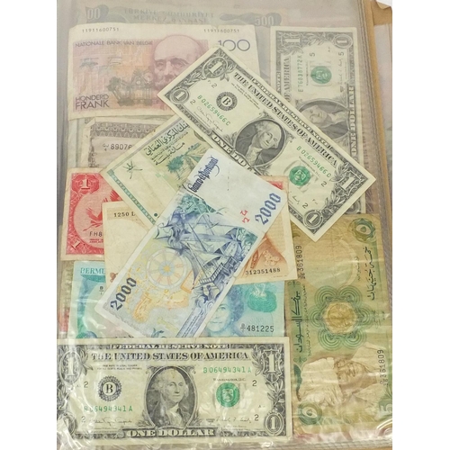 311 - Large collection of World bank notes, including Honk Kong United, States of America and the Middle E... 