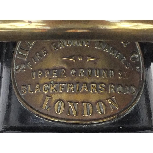 178 - Shand Mason & Co of London fire engine carriage lamp, with bevelled glass and applied brass plaque, ... 