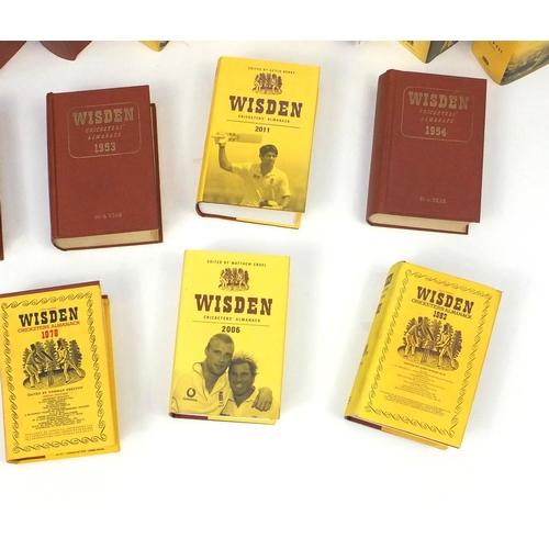 245 - Collection of Wisden Cricketers almanacks, some hardback including 1940's examples