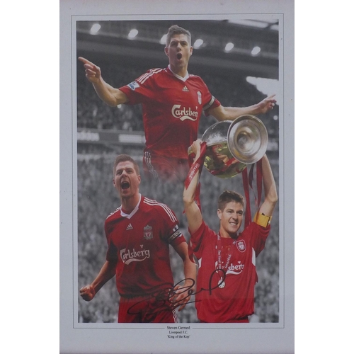 251 - Champions League Istanbul 2005 final programme signed by Steven Gerrard, together with a signed phot... 