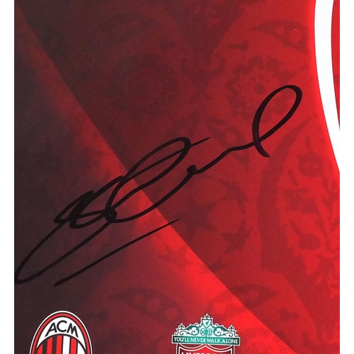 251 - Champions League Istanbul 2005 final programme signed by Steven Gerrard, together with a signed phot... 