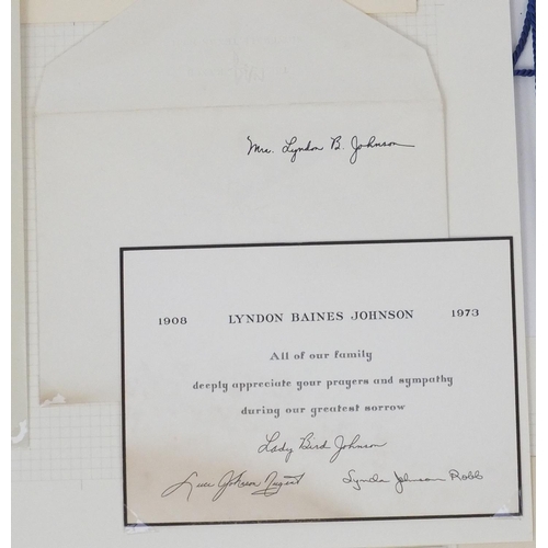 225 - American Presidential ephemera including a dinner menu from 2007 and an 1957 Inagural ball programme