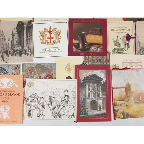 229 - Collection of Lord Mayor of London menus, including one to the Prime Minister of Canada