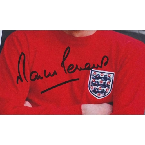 252 - Nine signed coloured photographs each of footballers, comprising George Cohen, Gordan Banks, David B... 