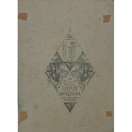 1144 - Leslie Wood - Unframed mixed media dust jacket design onto card, Little Jo (Novel by Robert Bright p... 