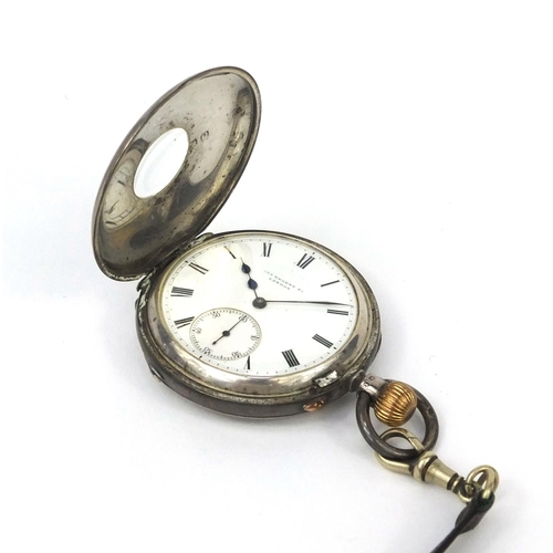 370 - Military interest silver half hunter gentleman's pocket watch, the dust cover engraved '1st Army Cor... 