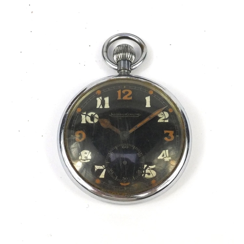 373 - Military Jaeger LeCoultre pocket watch together with five Royal Flying Corps buttons and a pair of m... 