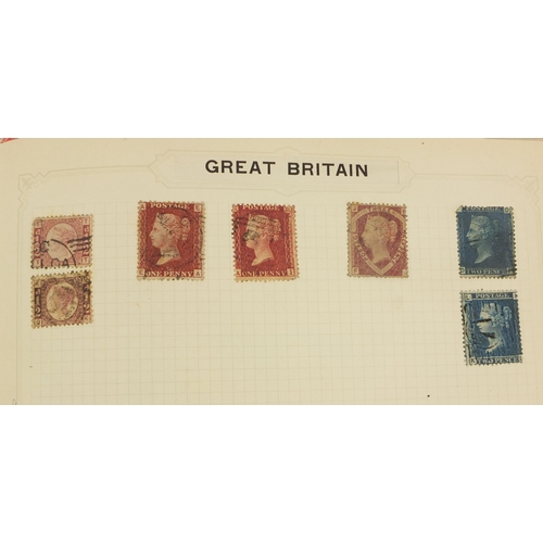 215 - Extensive collection of Victorian penny red and penny black stamps, including two albums, some loose... 