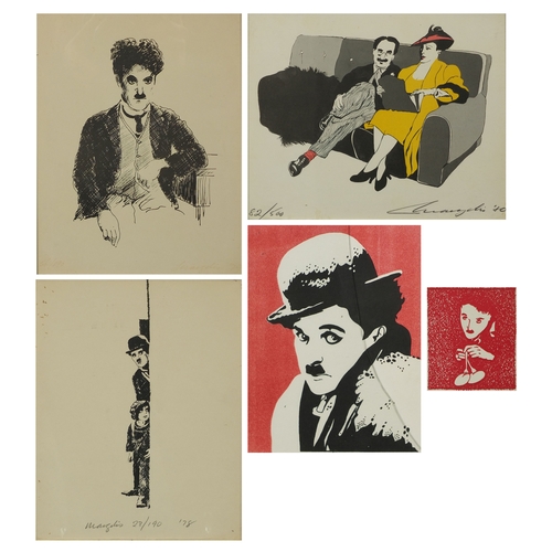 1250 - Mike Margolis - Five pencil signed limited edition coloured and black and white prints, one of a cou... 