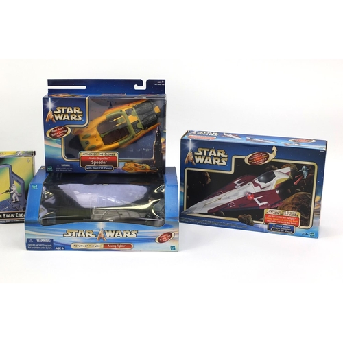 2335 - Star Wars vehicles all boxed including A-Wingfighter, Attack of the Clones, Anakin Skywalker Speeder... 