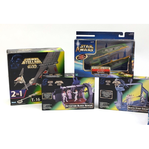 2335 - Star Wars vehicles all boxed including A-Wingfighter, Attack of the Clones, Anakin Skywalker Speeder... 