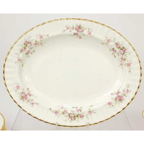 2254 - Royal Albert Victoriana rose dinner/tea ware including trio's, dinner plates and bowls, each cup 8.5... 