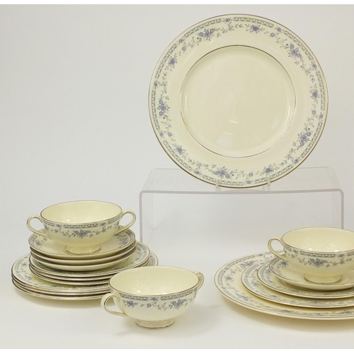 2376 - Minton's Bellemeade pattern dinnerware/tea ware, including cups, saucers and dinner plates, each cup... 