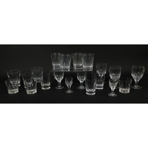 2371 - Thomas Webb crystal glassware including a set of six tumblers, the largest 14cm high