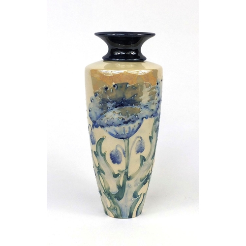 2265 - Chelsea works Burslem Moorland vase, factory marks and No 43/750 to the base, 24.5cm high