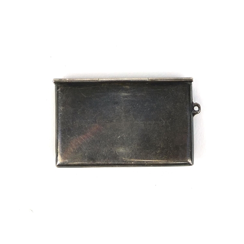 2433 - Sterling silver double stamp case in the form of an envelope, 4.2cm long, approximate weight 9.0g