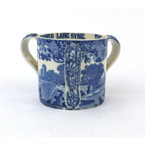 Copeland Spode Italian patterned three handled tyg with 'Take A