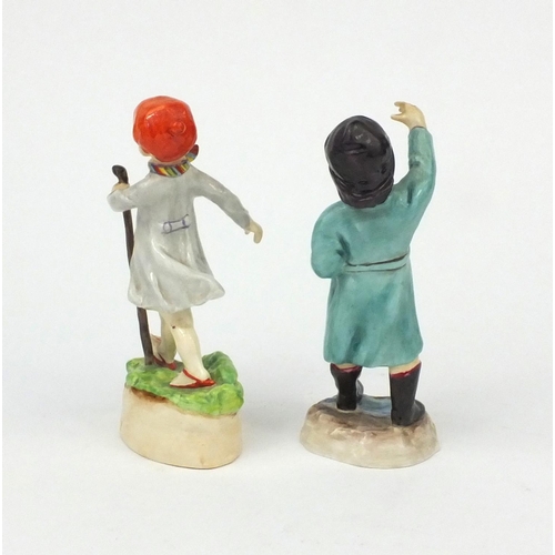 2161 - Two Royal Worcester figurines comprising Thursday Child has Far to Go 3260 and February 3453 modelle... 