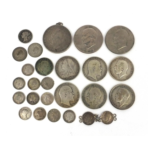 2772 - British and world coinage, some silver, including 1897 half crown, dollar, sixpence, shilling, etc, ... 