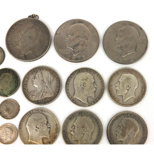 2772 - British and world coinage, some silver, including 1897 half crown, dollar, sixpence, shilling, etc, ... 