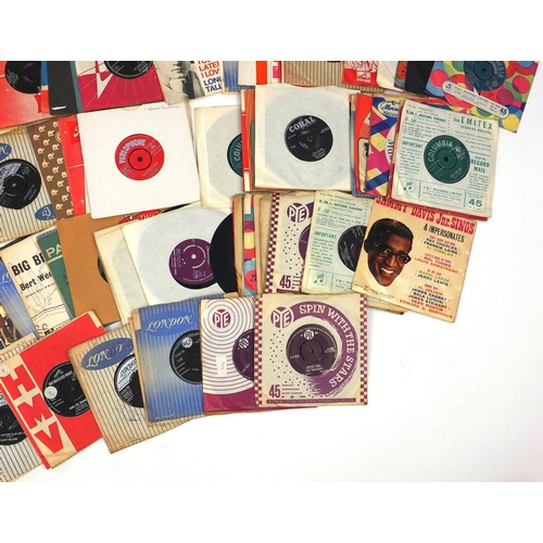 2304 - Group of 45rpm rock and roll vinyl records including Eddie Cochran and Billy Fury examples