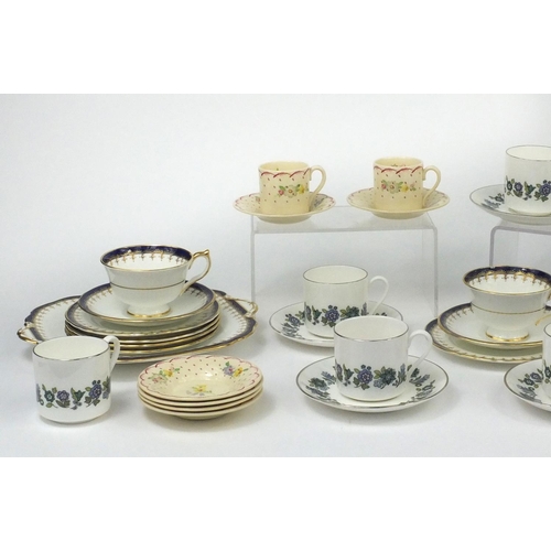 2374 - Tea ware comprising Susie Cooper, Royal Doulton, Esprit pattern and Aynsley examples