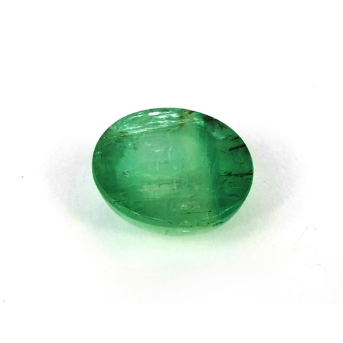 2600 - Large natural polished cabochon green stone, 2.3cm long, approximate weight 7.6g