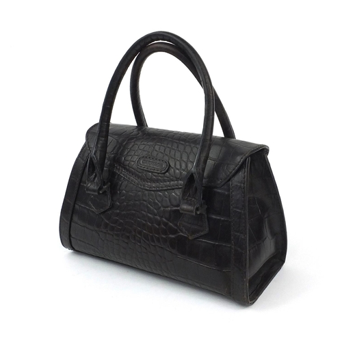 2322 - Carriage brown leather snakeskin effect lady's handbag, together with a Jamin Puech example, each wi... 