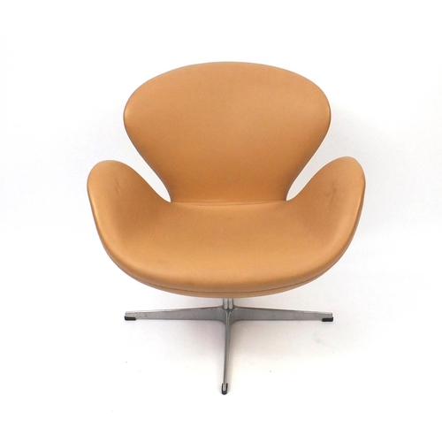 2046 - Arne Jacobsen design swan chair, 77cm high