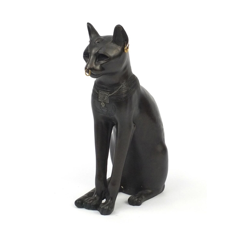 2352 - Bronze study of an Egyptian cat, 33cm high