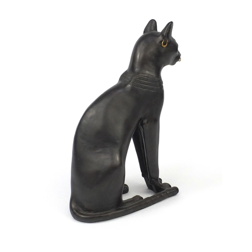 2352 - Bronze study of an Egyptian cat, 33cm high