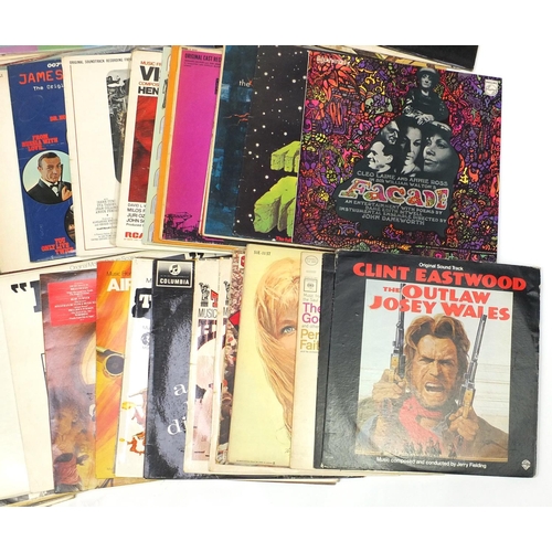 2298 - Group of soundtrack vinyl LP records including The Great Escape, Little Shop of Horrors, etc