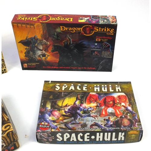 2343 - Four mythical board games comprising Two Space Crusades, The Ultimate Encounter, Space Hulk and Drag... 