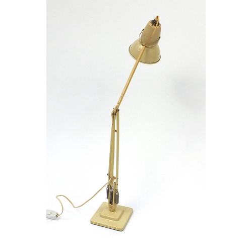 2256 - Vintage cream angle poise reading lamp, made in England by Terry & Sons Redditch, 90cm high