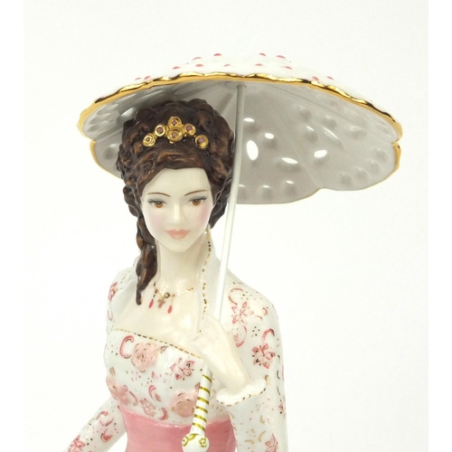 2153 - Royal Worcester figurine The Garden Party, limited edition 459/7500, factory marks to the base, 27cm... 