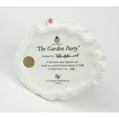 2153 - Royal Worcester figurine The Garden Party, limited edition 459/7500, factory marks to the base, 27cm... 