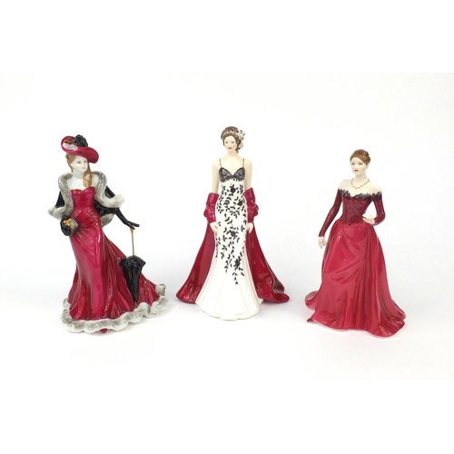 2154 - Three Royal Worcester figurines comprising Lucy, Bethany and Anna, limited edition 105/950, each wit... 