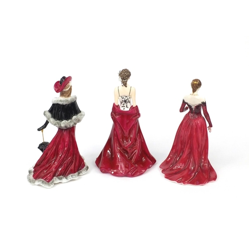 2154 - Three Royal Worcester figurines comprising Lucy, Bethany and Anna, limited edition 105/950, each wit... 