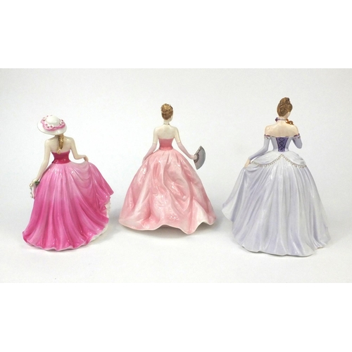 2162 - Three Coalport figurines comprising Perfect Rose 1032/9500, Midnight Masquerade 897/7500 and Diamond... 