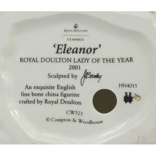 2168 - Two collectable figurines comprising Royal Doulton Lady of the Year Elena 2001 HN4015 and Royal Worc... 