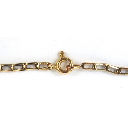 2548 - Stylish 9ct gold necklace, 40cm long, approximate weight 4.7g