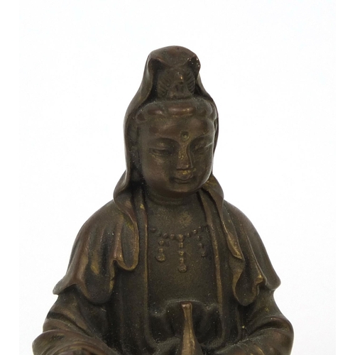 2237A - Two Chinese bronze Buddha's, the largest 10cm high