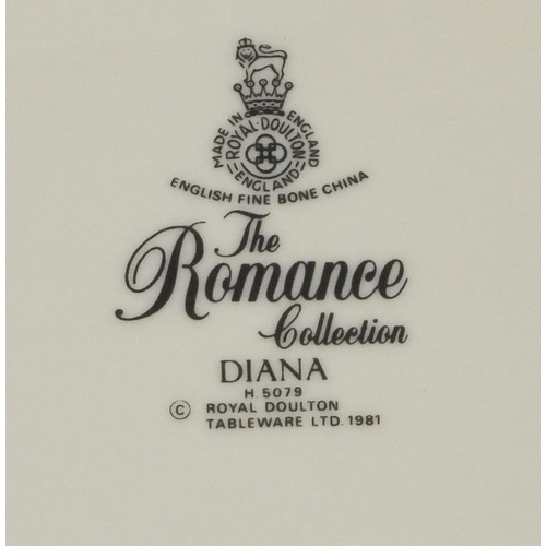 2280 - Royal Doulton The Romance Collection Diana pattern dinner ware, including coffee pot, teapot, tureen... 