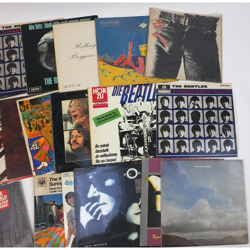 2299 - Collection of vinyl LP records including Beatles and Rolling Stones examples