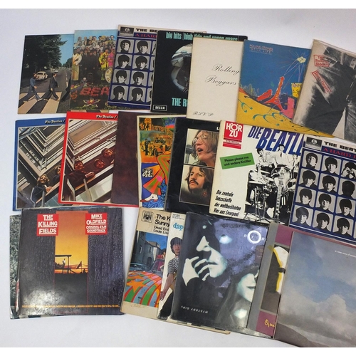 2299 - Collection of vinyl LP records including Beatles and Rolling Stones examples