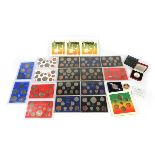 2783 - Group of proof coinage, some proof, including a coin commemorating Stanley Gibbons 140th Anniversary... 