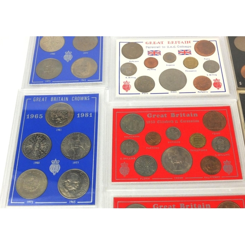 2783 - Group of proof coinage, some proof, including a coin commemorating Stanley Gibbons 140th Anniversary... 