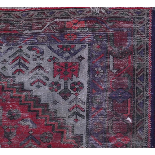 2027 - Rectangular Hamadan rug decorating with an all over floral design within three borders, 151cm x 103c... 